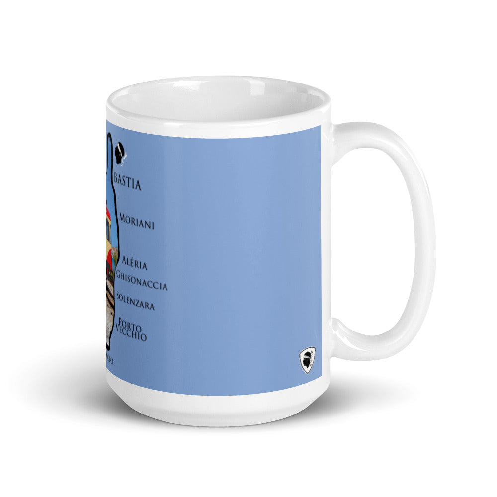 Mug Blanc Brillant U Trinichellu Villes Corses - Ochju Ochju 15 oz Ochju Mug Blanc Brillant U Trinichellu Villes Corses