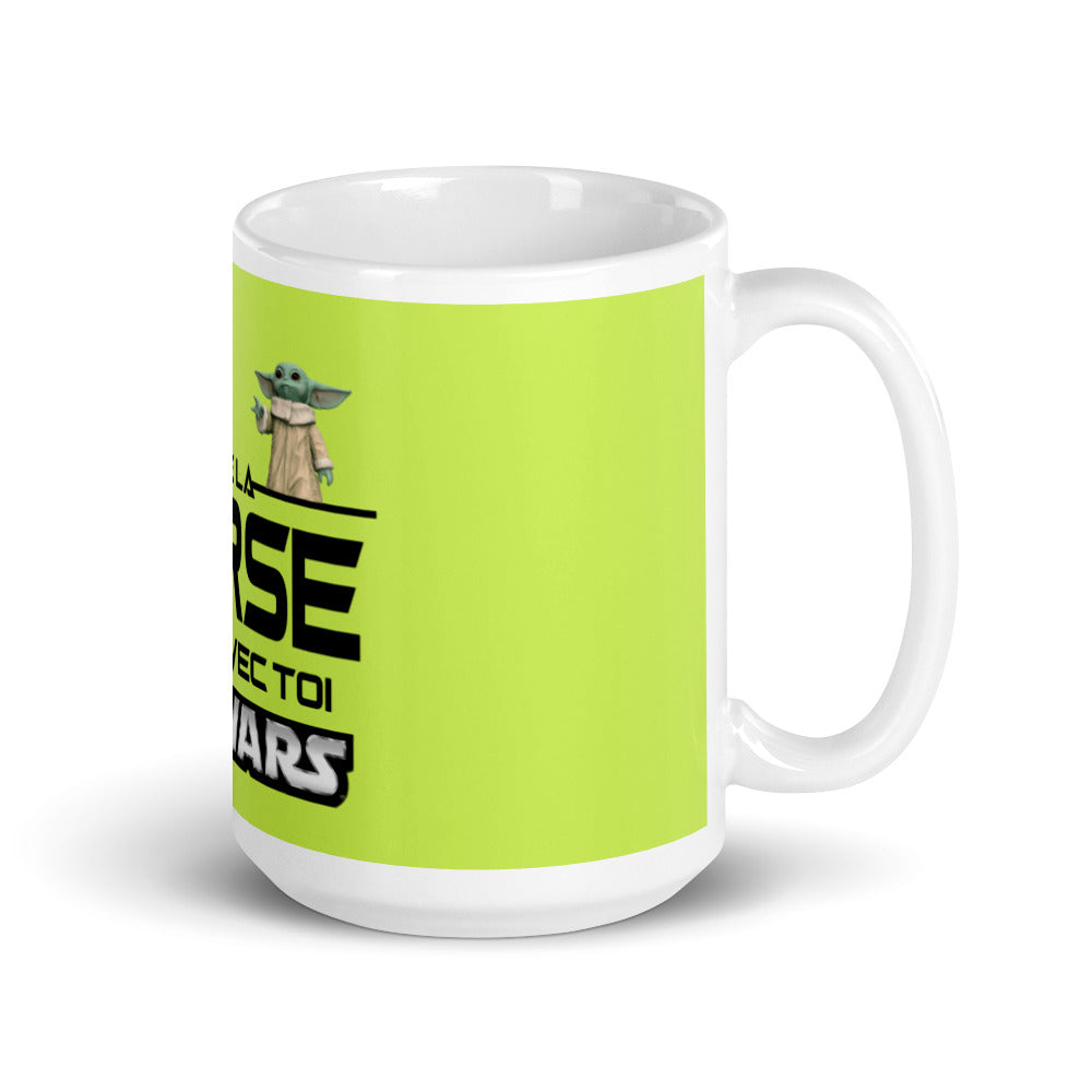 Mug Blanc Brillant Que la Corse Soit Avec Toi - Ochju Ochju 15 oz Ochju Mug Blanc Brillant Que la Corse Soit Avec Toi