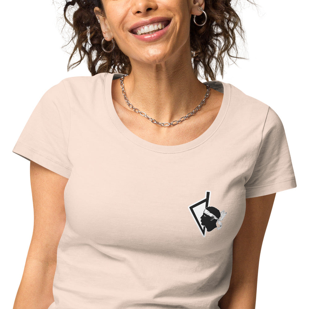 T-shirt éco-responsable Corse Stylisée & Tête de Maure - Ochju Ochju Creamy pink / S Ochju T-shirt éco-responsable Corse Stylisée & Tête de Maure