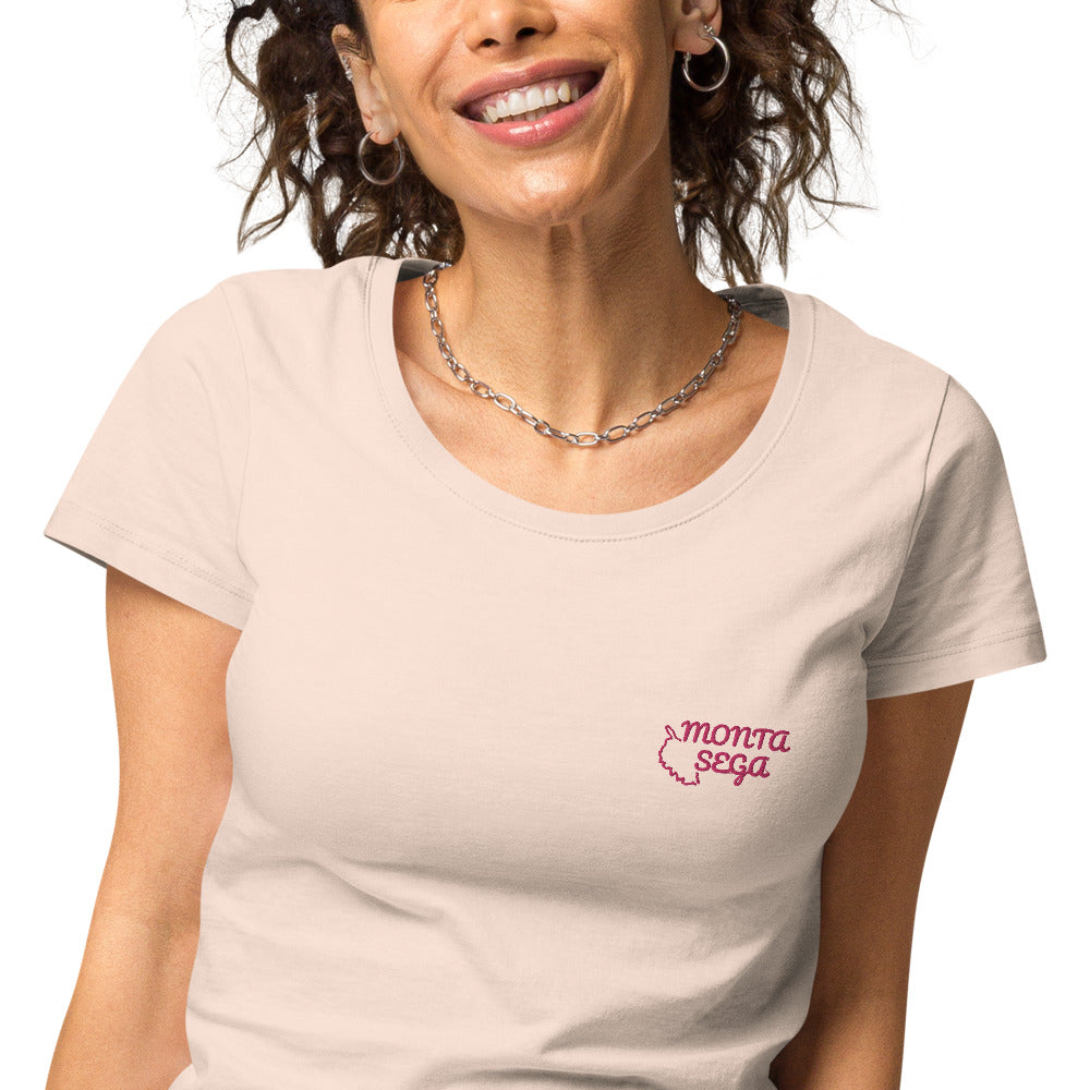 T-shirt Brodé éco-responsable Monta Sega - Ochju Ochju Creamy pink / S Ochju T-shirt Brodé éco-responsable Monta Sega