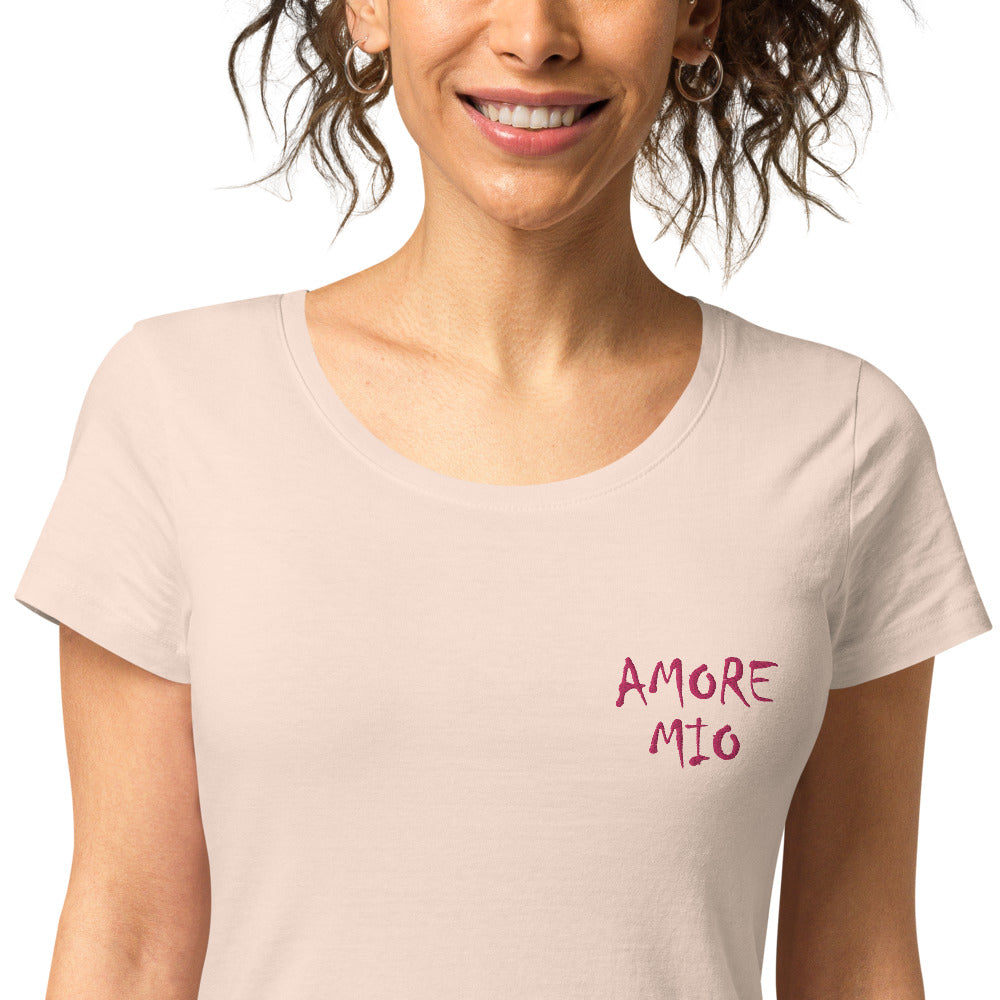 T-shirt Brodé éco-responsable Amore Mio - Ochju Ochju Creamy pink / S Ochju T-shirt Brodé éco-responsable Amore Mio