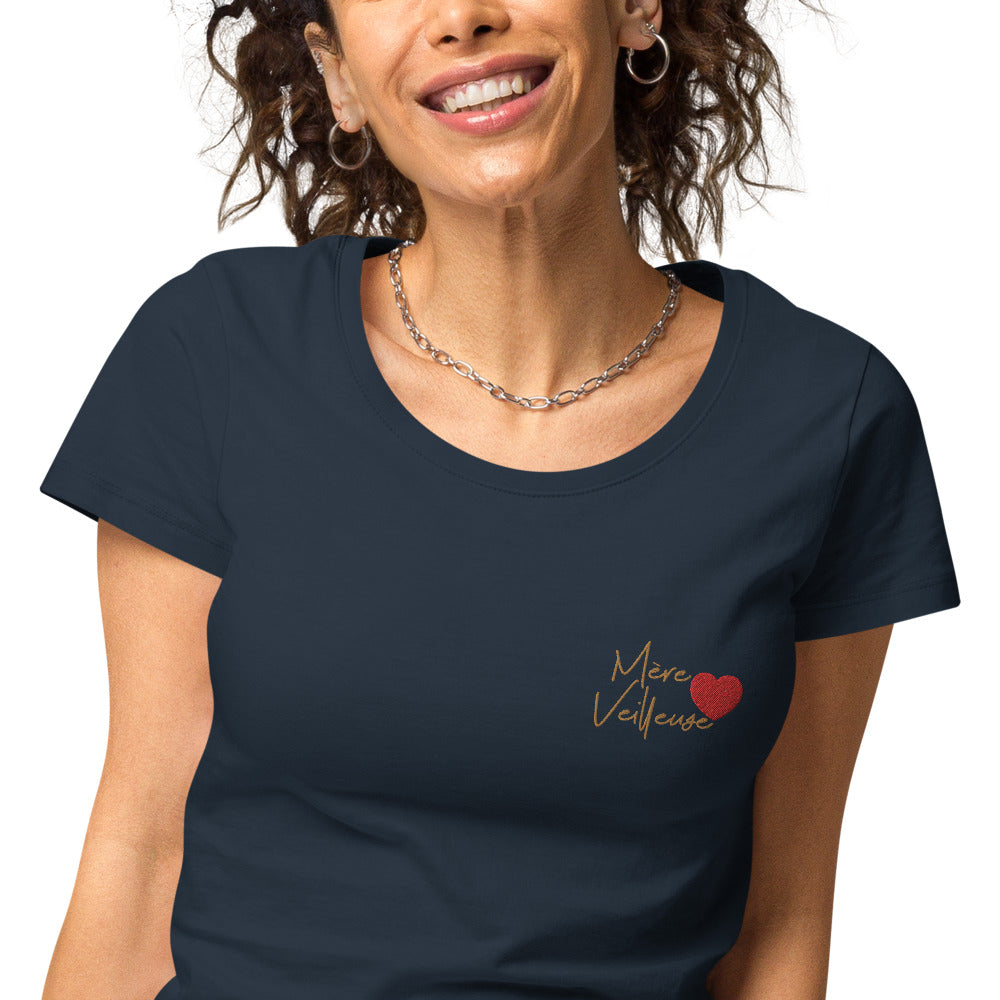 T-shirt éco-responsable femme Mère-Veilleuse ! - Ochju Ochju French navy / S Ochju T-shirt éco-responsable femme Mère-Veilleuse !