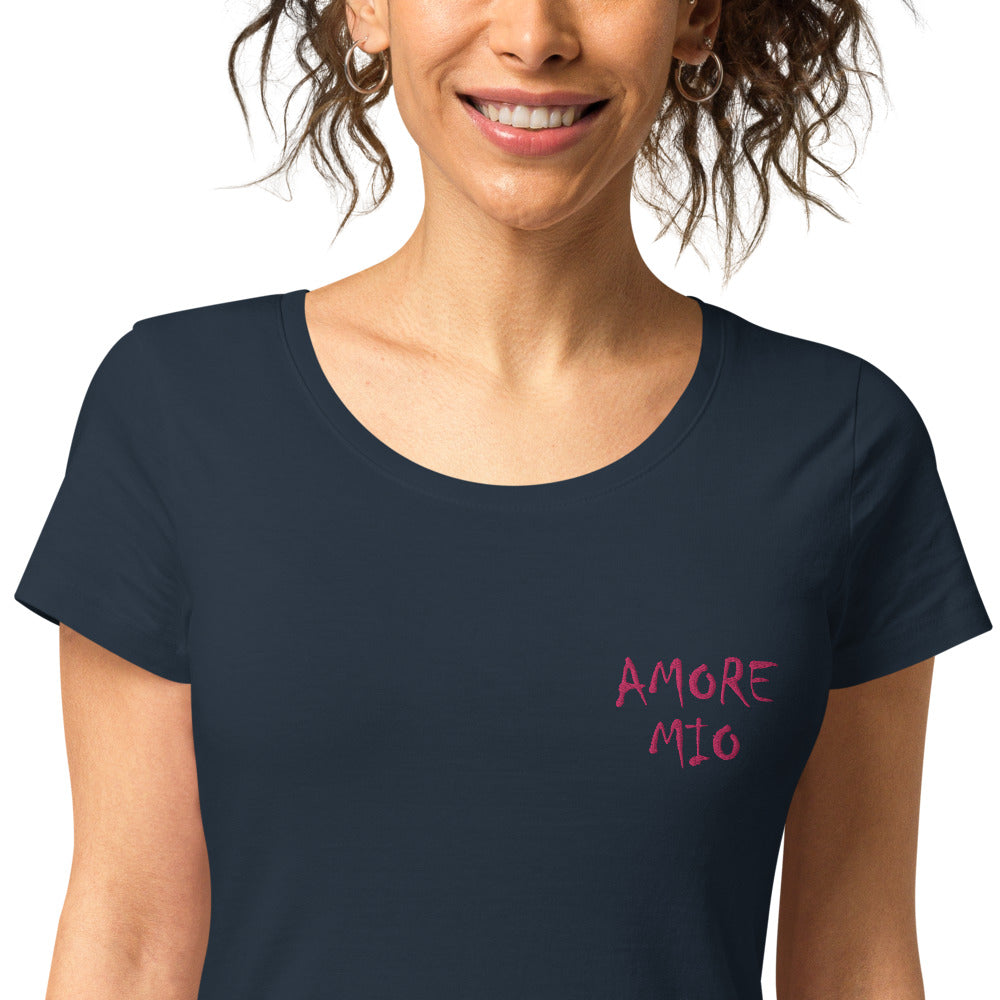 T-shirt Brodé éco-responsable Amore Mio - Ochju Ochju French navy / S Ochju T-shirt Brodé éco-responsable Amore Mio