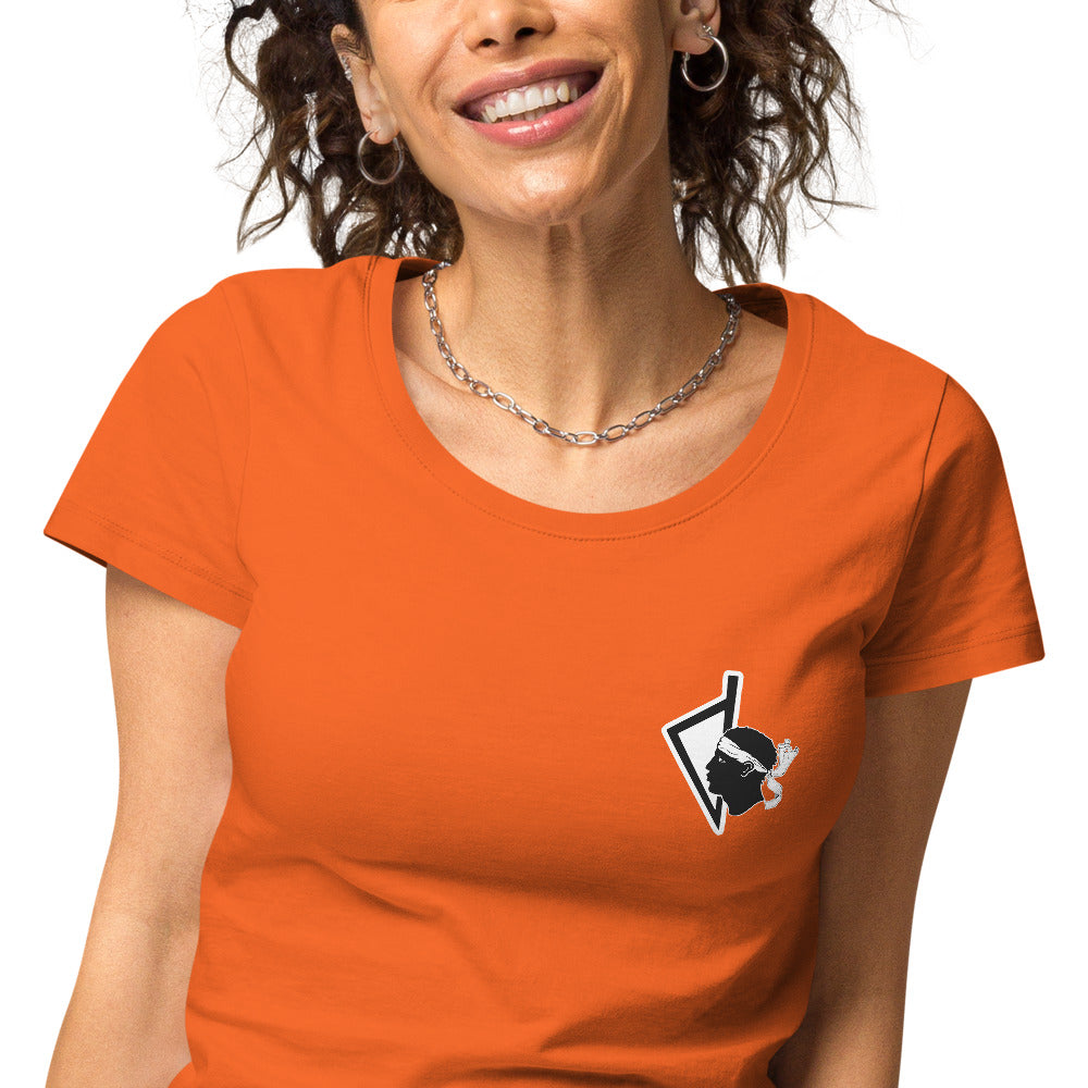 T-shirt éco-responsable Corse Stylisée & Tête de Maure - Ochju Ochju Orange / S Ochju T-shirt éco-responsable Corse Stylisée & Tête de Maure