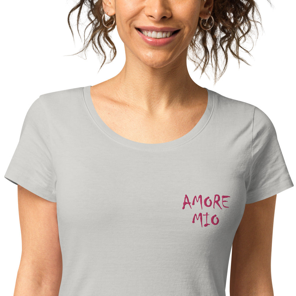 T-shirt Brodé éco-responsable Amore Mio - Ochju Ochju Pure grey / S Ochju T-shirt Brodé éco-responsable Amore Mio