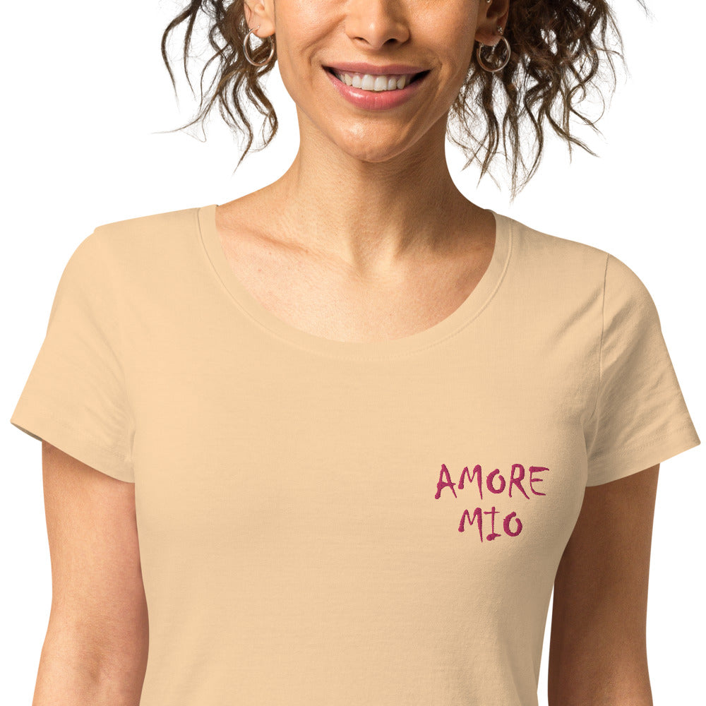 T-shirt Brodé éco-responsable Amore Mio - Ochju Ochju Sable / S Ochju T-shirt Brodé éco-responsable Amore Mio