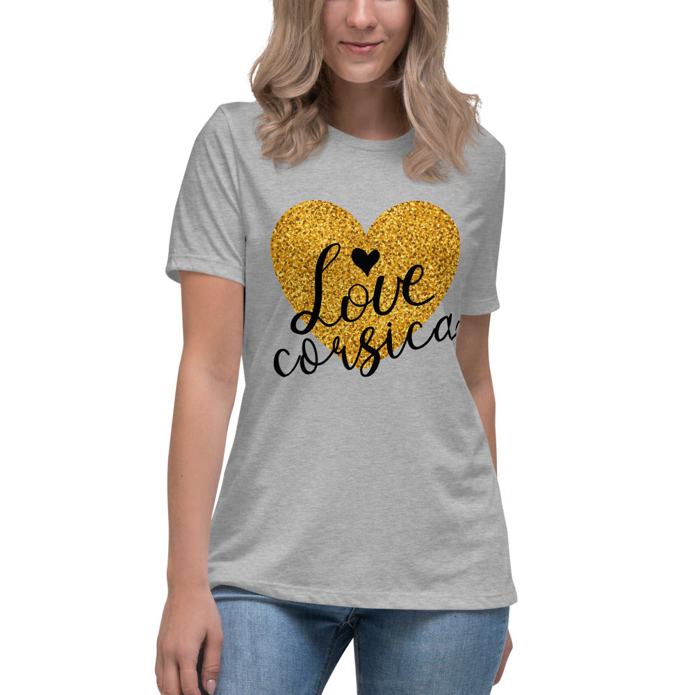 T-shirt Décontracté I Love Corsica - Ochju Ochju Gris Chiné / S Ochju Souvenirs de Corse T-shirt Décontracté I Love Corsica