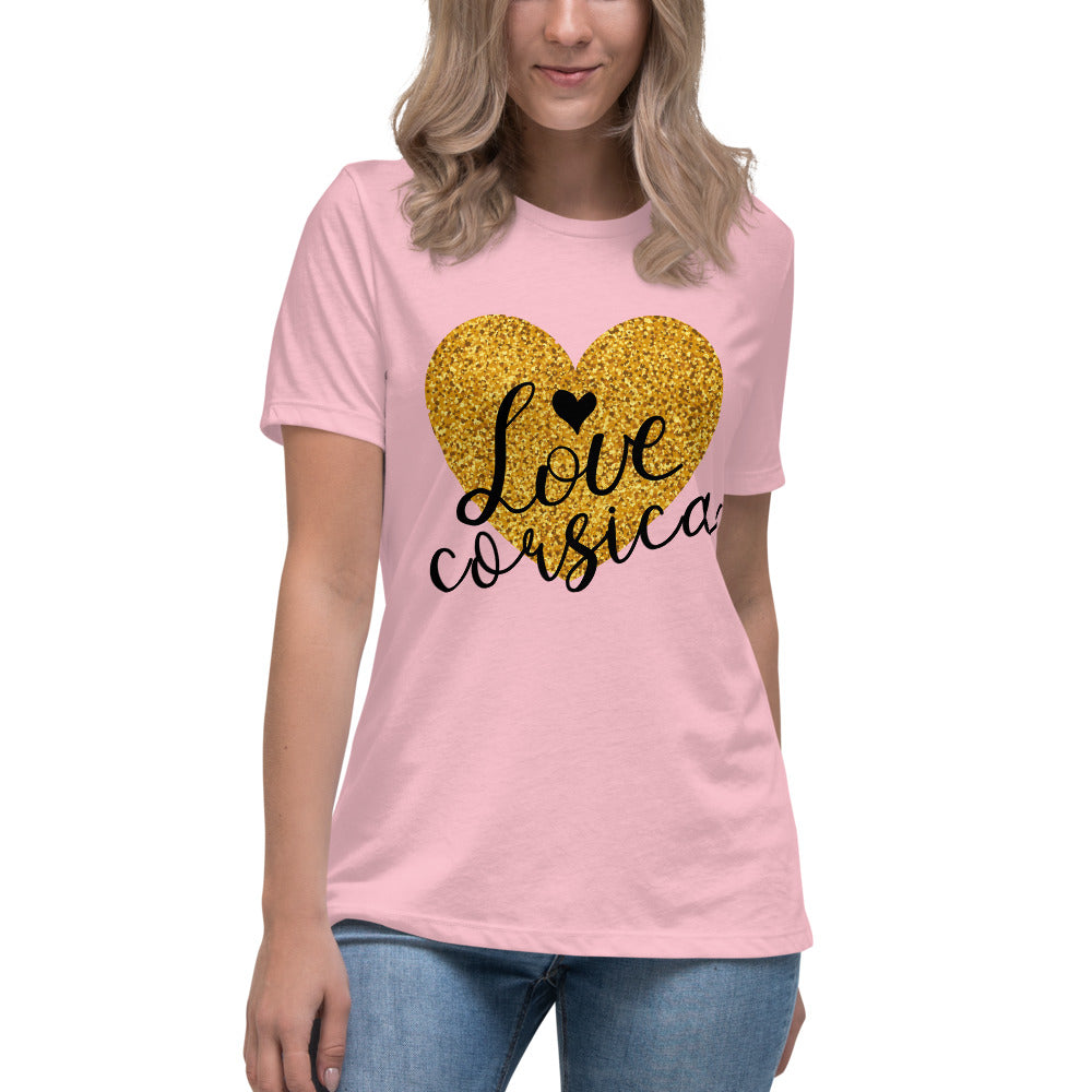 T-shirt Décontracté I Love Corsica - Ochju Ochju Rose / S Ochju Souvenirs de Corse T-shirt Décontracté I Love Corsica