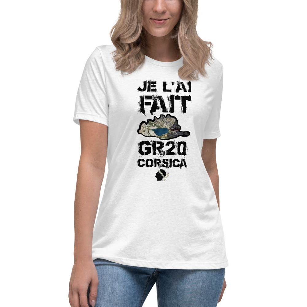T-shirt Décontracté GR20 Je l'ai Fait - Ochju Ochju Blanc / S Ochju Souvenirs de Corse T-shirt Décontracté GR20 Je l'ai Fait