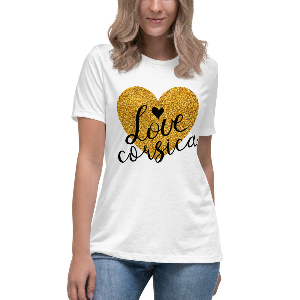 T-shirt Décontracté I Love Corsica - Ochju Ochju Blanc / S Ochju Souvenirs de Corse T-shirt Décontracté I Love Corsica