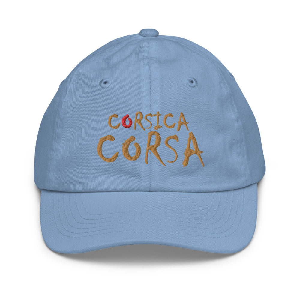 Casquette junior Corsica Corsa - Ochju Ochju Bleu ciel Ochju Souvenirs de Corse Casquette junior Corsica Corsa