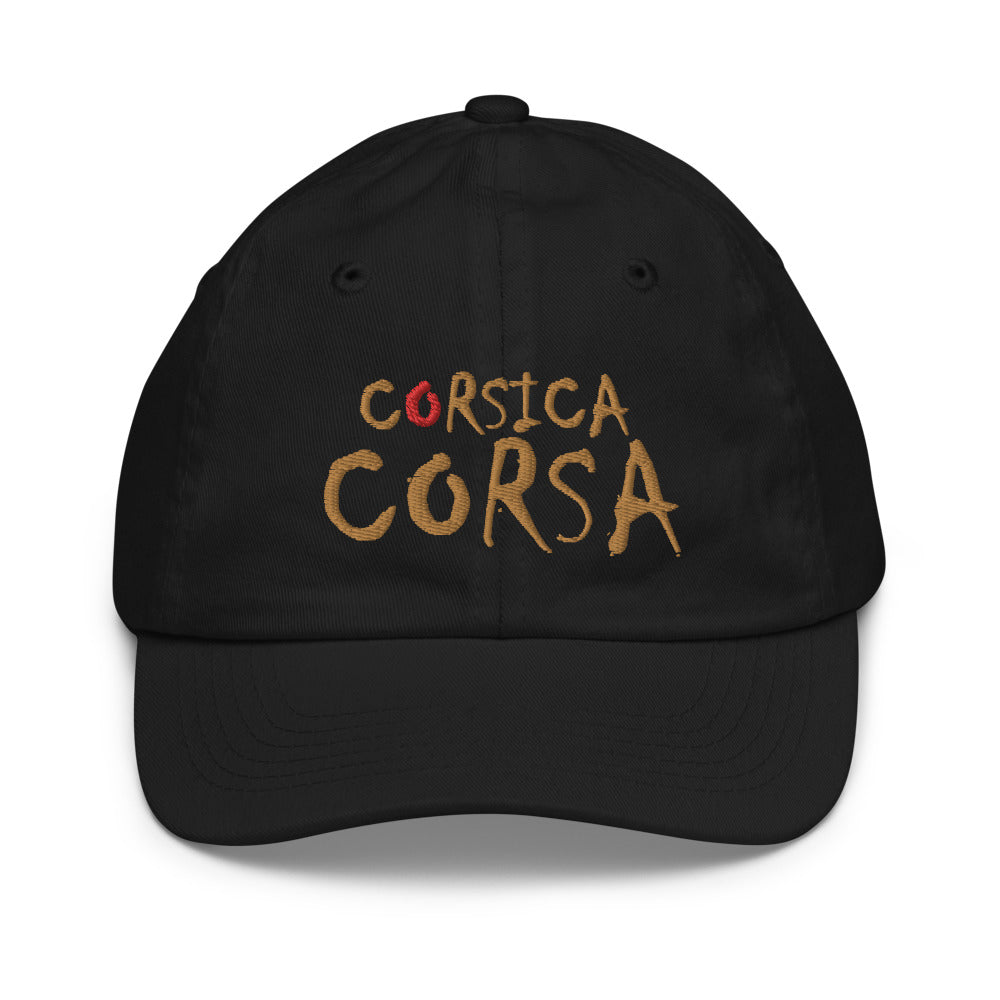 Casquette junior Corsica Corsa - Ochju Ochju Noir Ochju Souvenirs de Corse Casquette junior Corsica Corsa